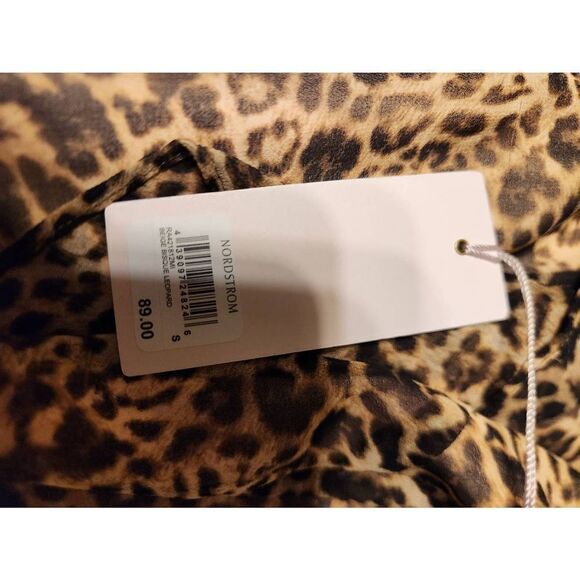 NWT Rachel Parcell beige bisque leopard  top sz Small - Picture 4 of 6